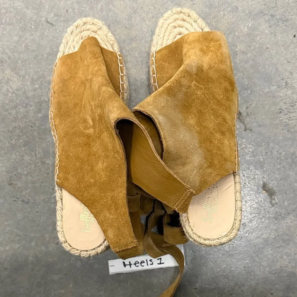 Loeffler Randall Tan Suede Espadrille Sandals